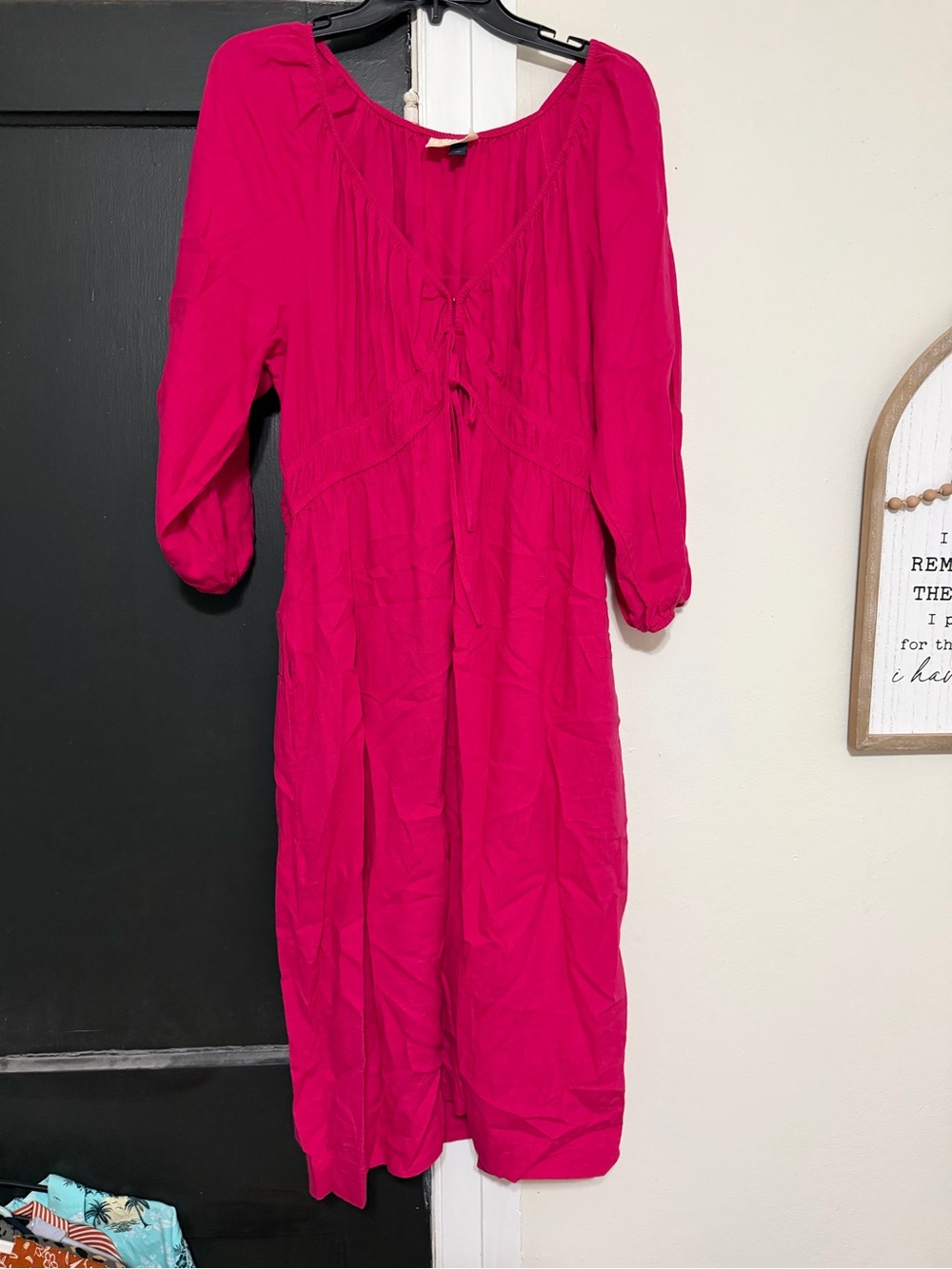 Universal Thread Fuchsia Scoop-Neck Midi Dress